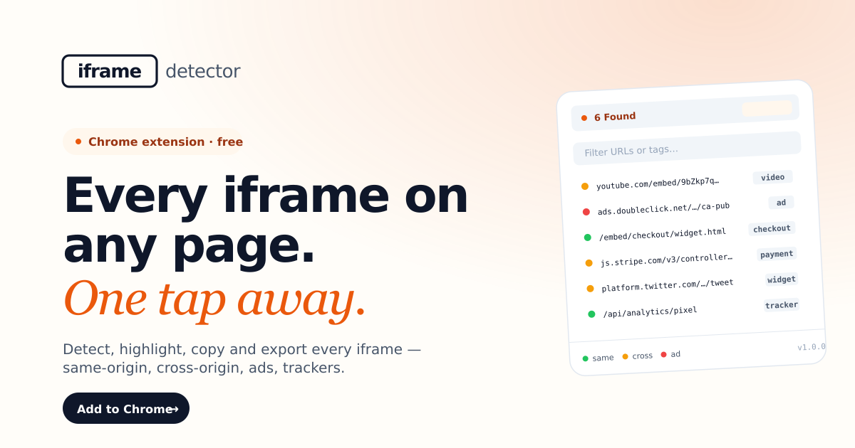 Iframe Detector - Screenshot 1